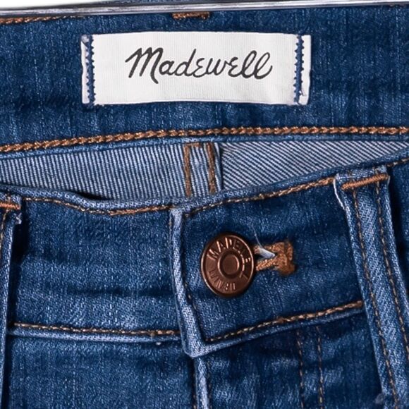 Madewell Jeans Women's Blue Distressed Medium Wash 9" High Rise Skinny Denim 25 - Picture 3 of 10